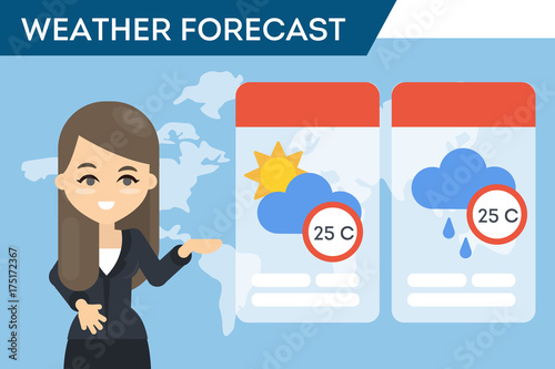 TV weather forecast.