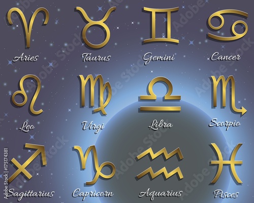 astrological zodiac symbols
