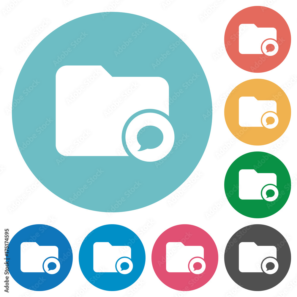 Directory notifications flat round icons Directory notifications flat round icons