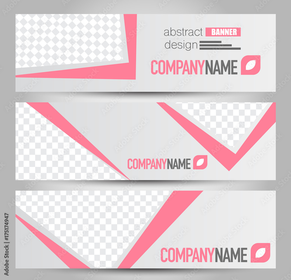 Banner template. Abstract background for design, business, education, advertisement. Pink color. Vector illustration. Banner template. Abstract background for design, business, education, advertisement. Pink color. Vector illustration.