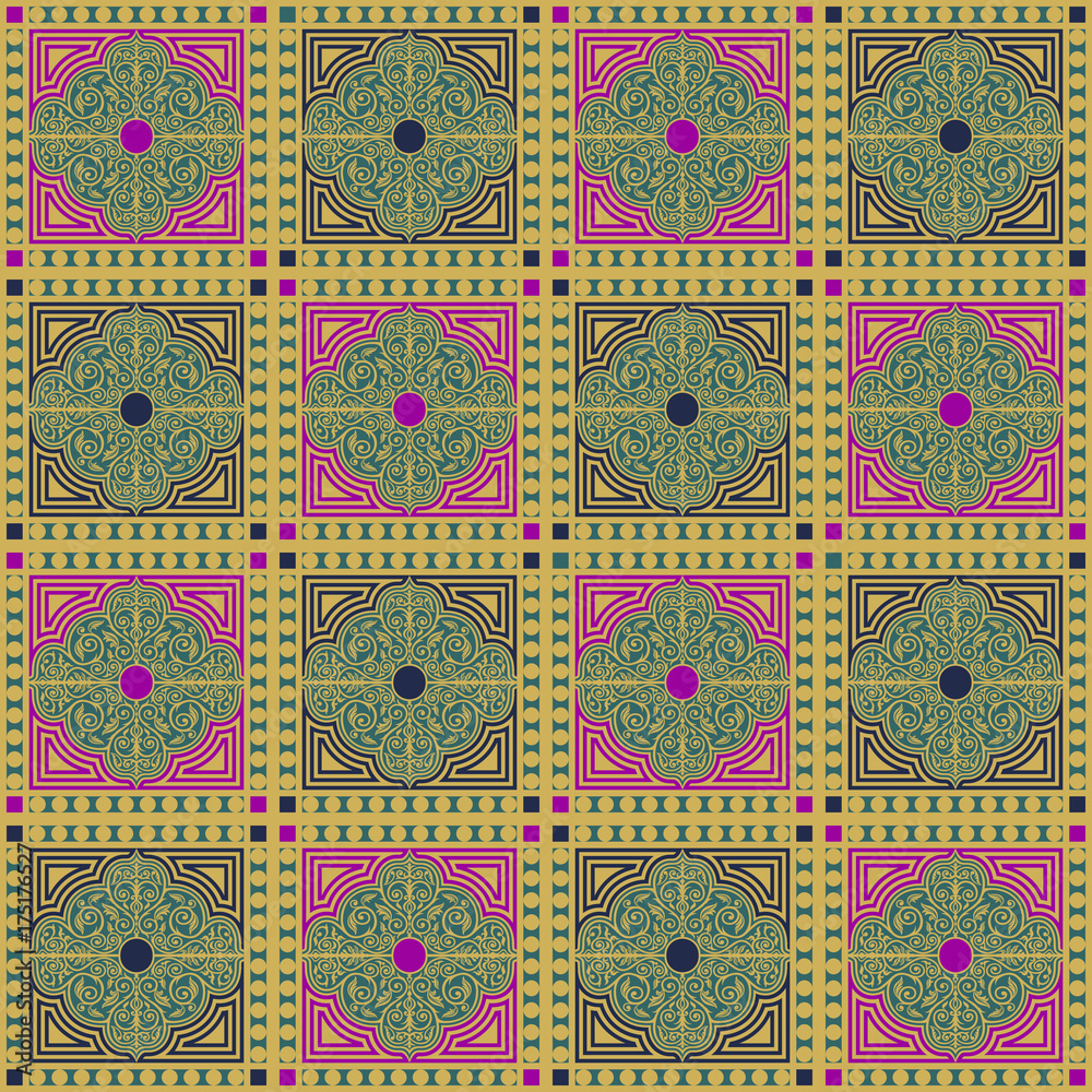 Vector Vintage Pattern Design, Arabic and Islamic Background