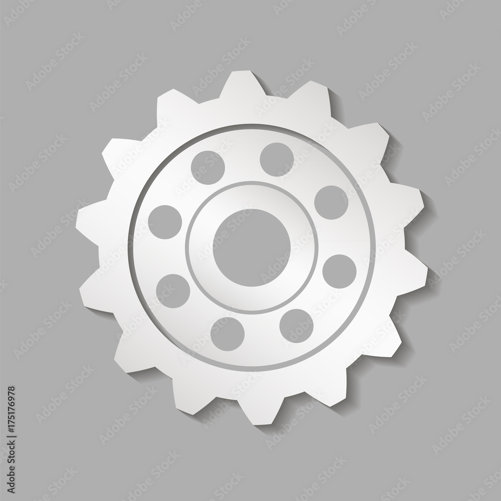 Gear on a gray background. Vector illustration. Gear on a gray background. Vector illustration.