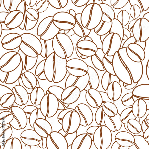 Seamless pattern of coffee. Vector illustration.