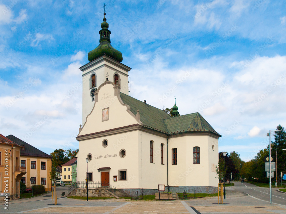 St Catherine's church in Volary, Sumava Mountains, Czech Republic.