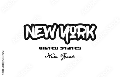 United States new york city graffitti font typography design