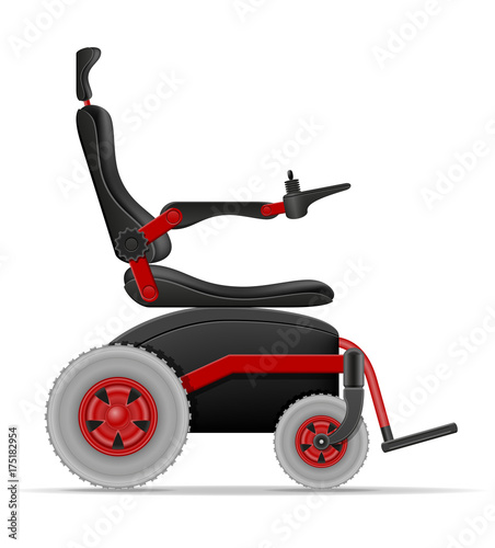 electric wheelchair for disabled people stock vector illustration