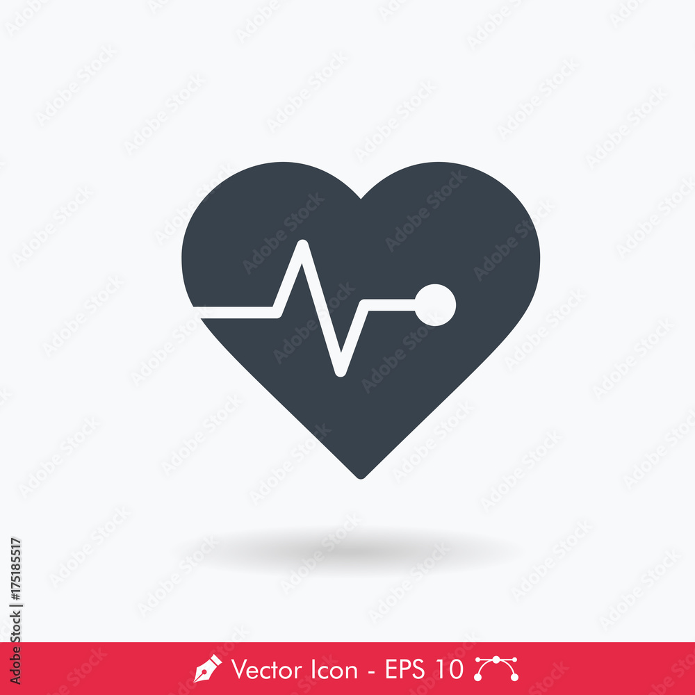 Heart Rate (Cardiogram) Icon / Vector Heart Rate (Cardiogram) Icon / Vector