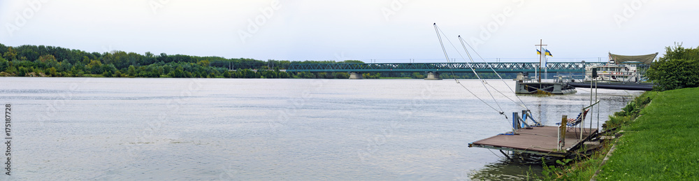 River Danube with framework bridge