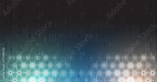 Artificial intelligence. Technology web background. Virtual concept