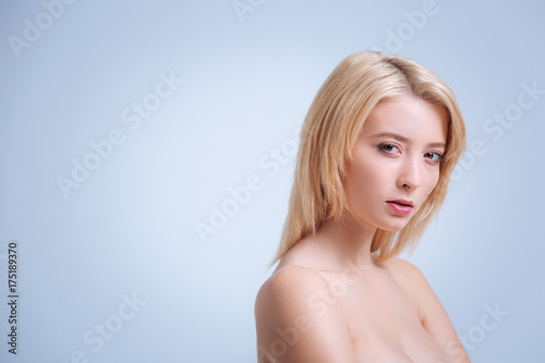 Photography Shy girl standing in semi position