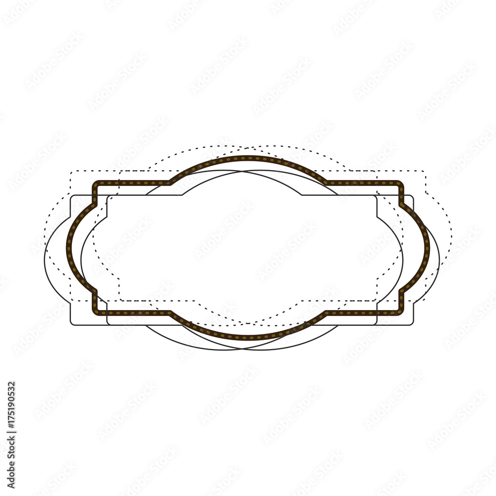 heraldic monochrome silhouette decorative frame and dotted heraldic monochrome silhouette decorative frame and dotted