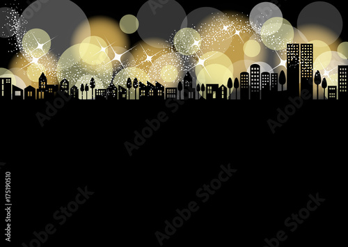 輝き　イルミネーション　街並み