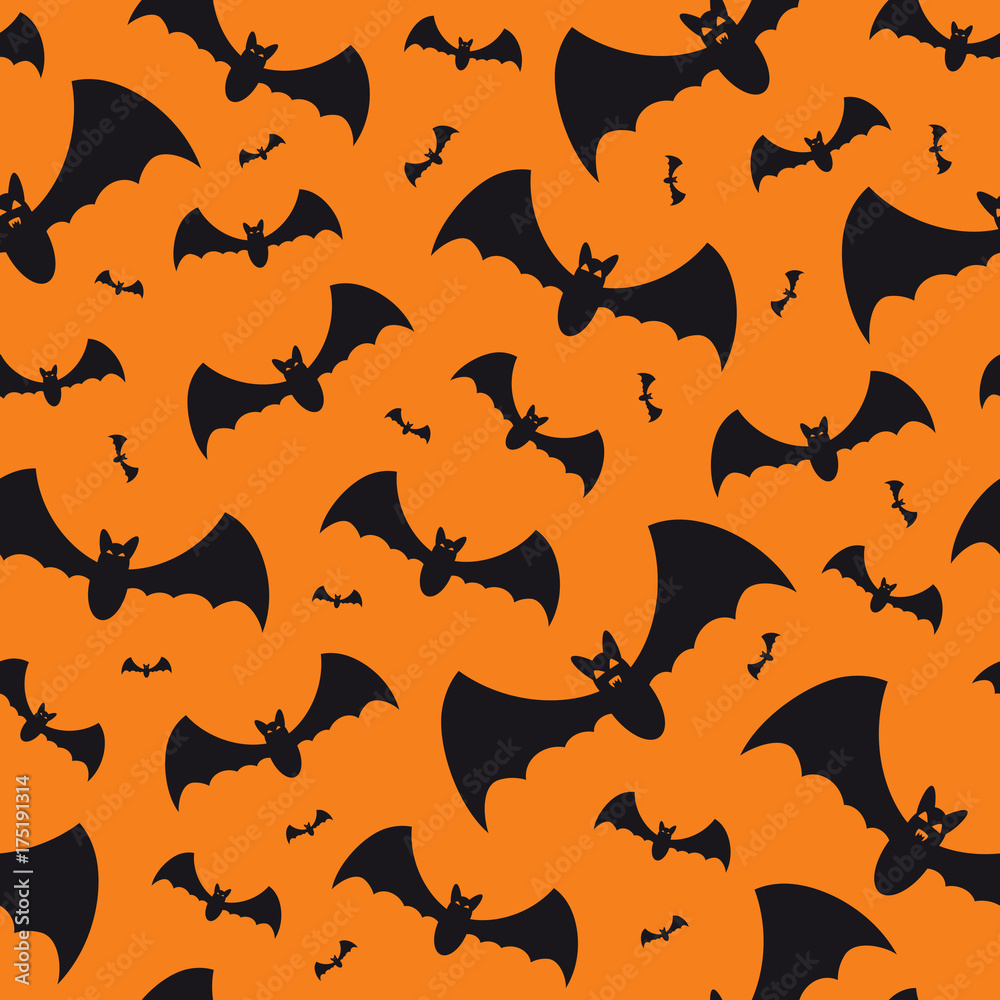 Fototapeta premium Seamless background with bats