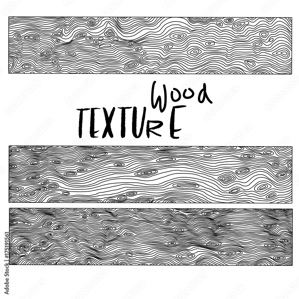 Fototapeta Imitacja drewnianego tła. Tekstura wektor z efektem drewna. Czarno-biała ilustracja.