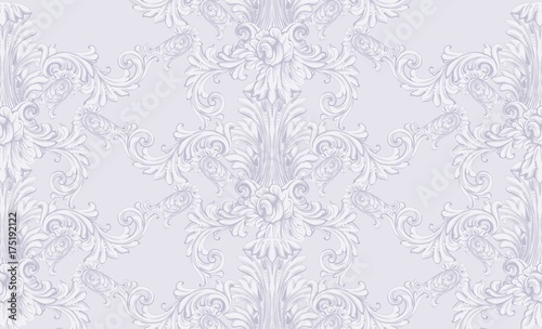Royal victorian pattern ornament. Vector Rich rococo backgrounds. Pale pink colors