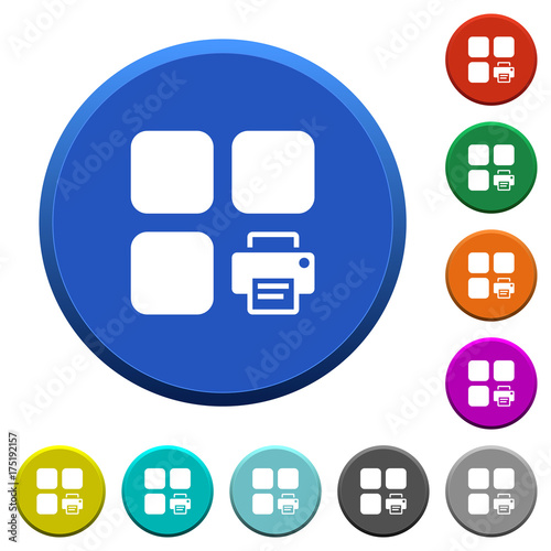 Print component beveled buttons