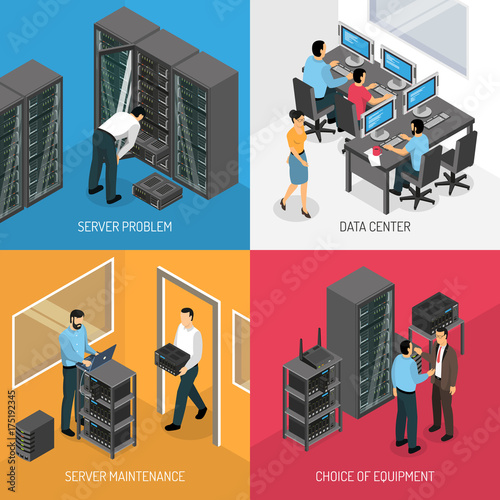 Datacenter 2x2 Isometric Design Concept