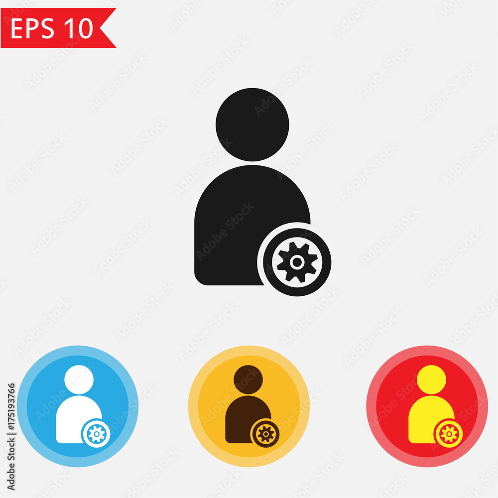 User of gear icon Vector.