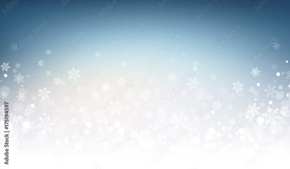 Fototapeta premium Festive winter blue background
