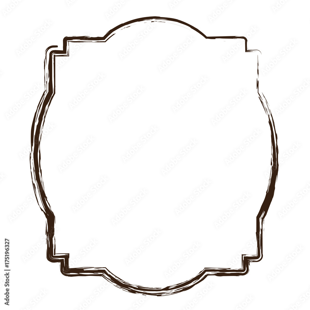 heraldic monochrome silhouette decorative frame and blurred