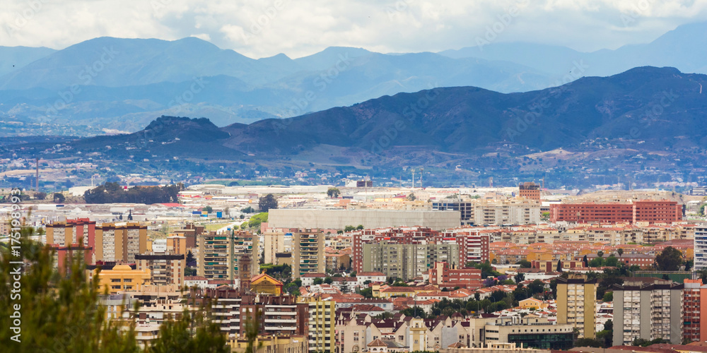 Malaga city and the mountains
