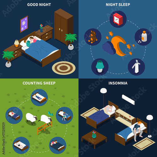 Sleep Time Isometric Design Concept