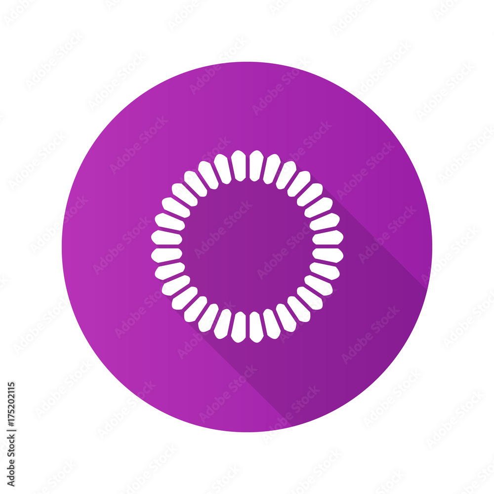 Hair scrunchy flat design long shadow glyph icon Hair scrunchy flat design long shadow glyph icon