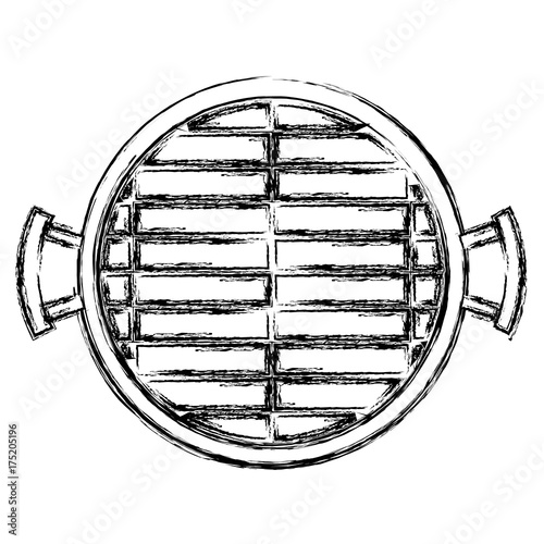 bbq grill top view monochrome blurred silhouette