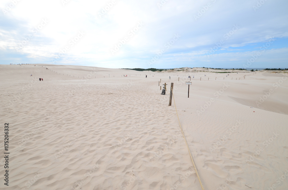 Sand dunes in the Slowinski National Park in Poland