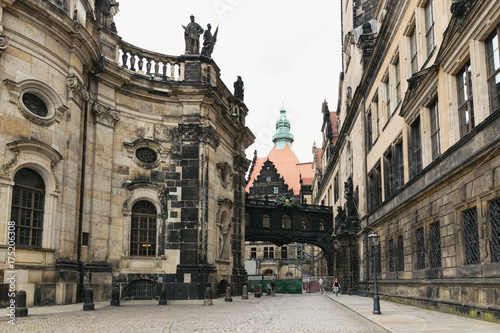 Dresden, Germany - August 4, 2017: Zwinger - late German Baroque, founded in the early 18th century. a complex of four magnificent palace buildings.