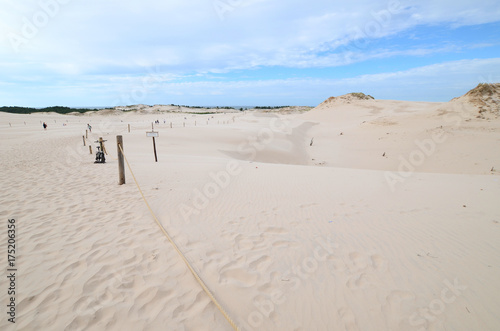 Obraz na płótnie Sand dunes in the Slowinski National Park in Poland w salonie