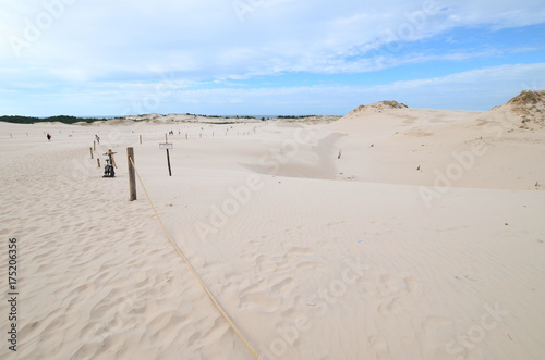 Sand dunes in the Slowinski National Park in Poland