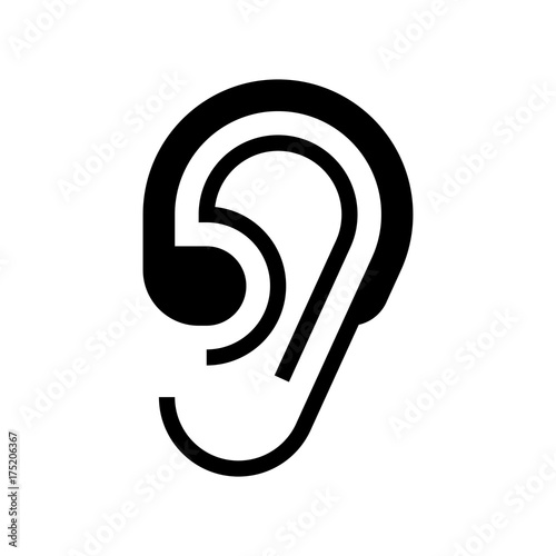 Hearing aid and ear icon