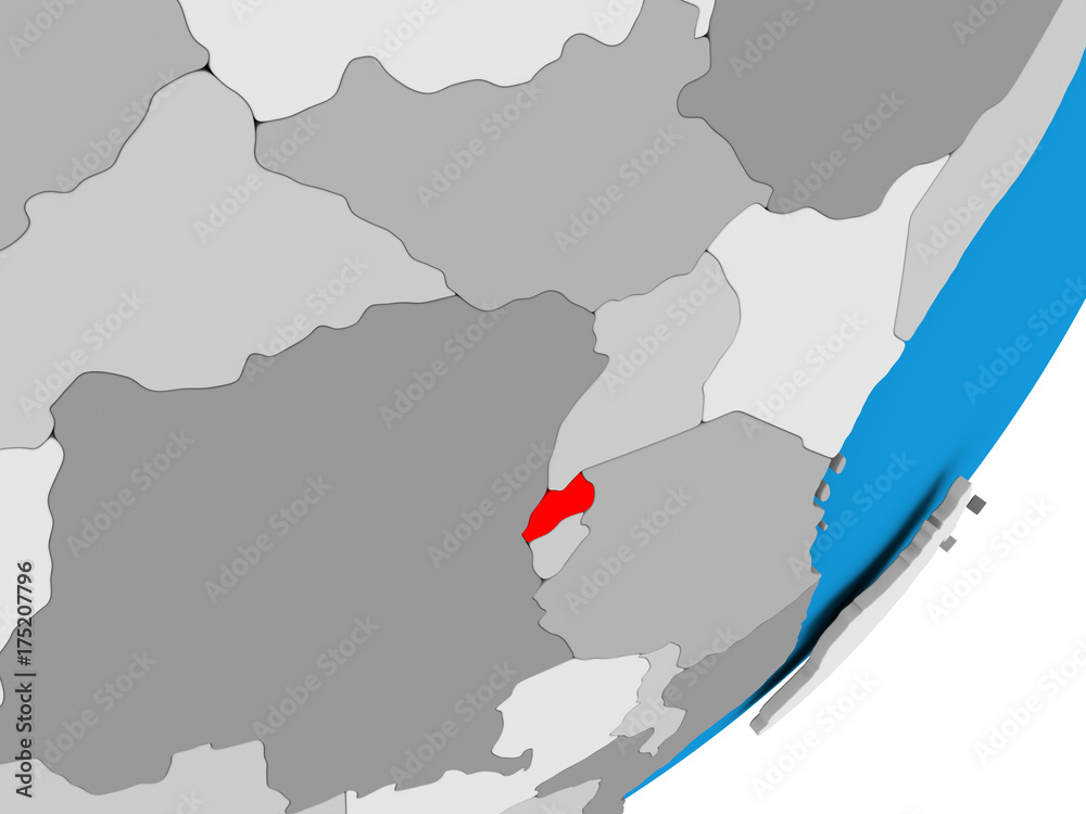 Fototapeta premium Map of Rwanda