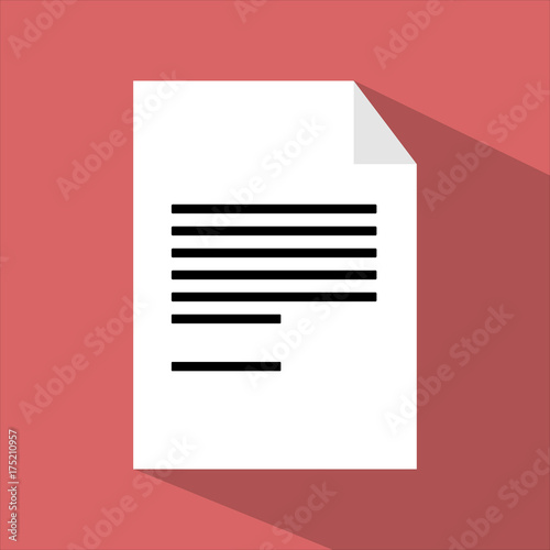 Vertrag flat icon illustration