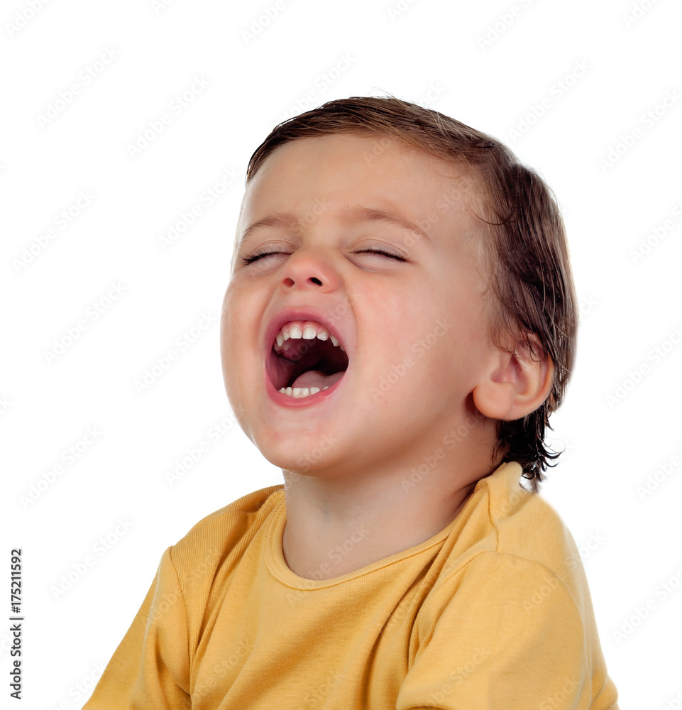 Adorable small child laughing Adorable small child laughing