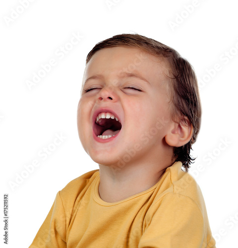 Adorable small child laughing