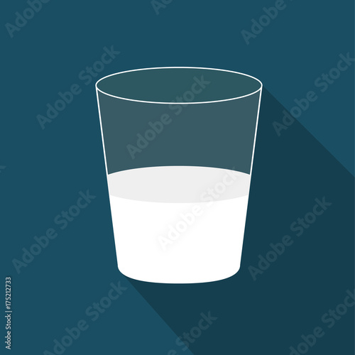 Glas Milch flat icon illustration