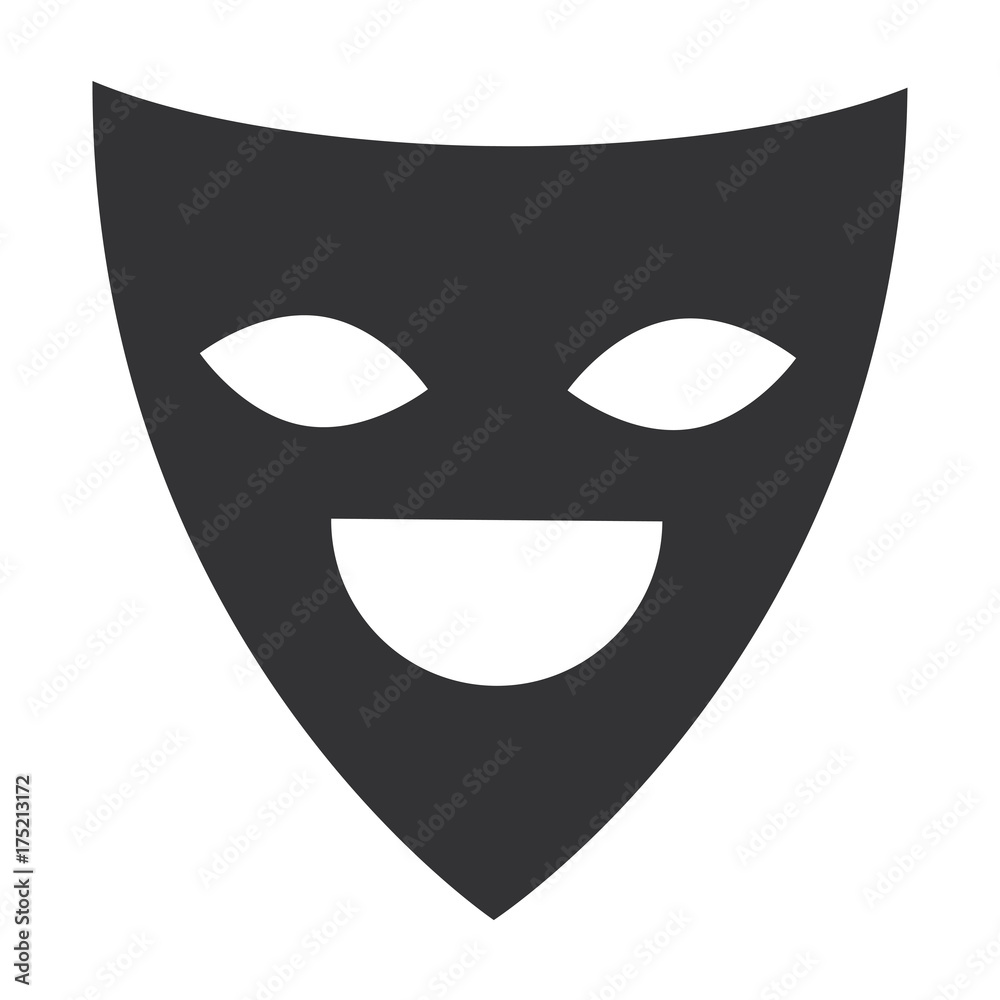 theater mask isolated icon