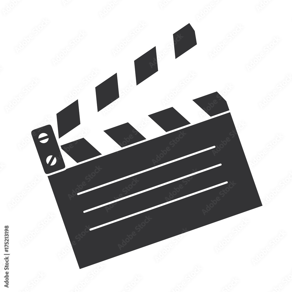 Fototapeta premium clapperboard cinema isolated icon
