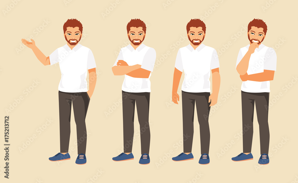 Man in different poses Man in different poses