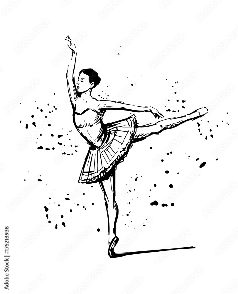 Sketch of ballerina vector de Stock | Adobe Stock Sketch of ballerina vector de Stock | Adobe Stock