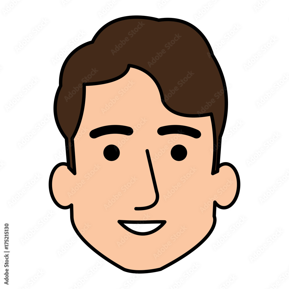 young man head avatar character