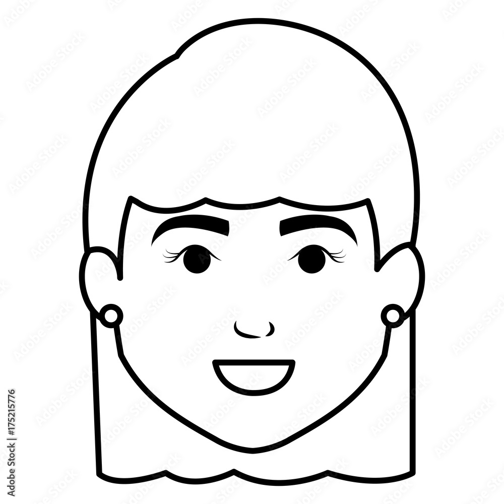 beautiful woman head avatar character