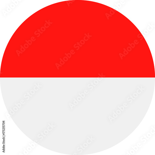 Free Download Indonesia Flag Vector Round Flat Icon - GFXLoad