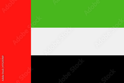 United Arab Emirates Flag Vector Flat Icon
