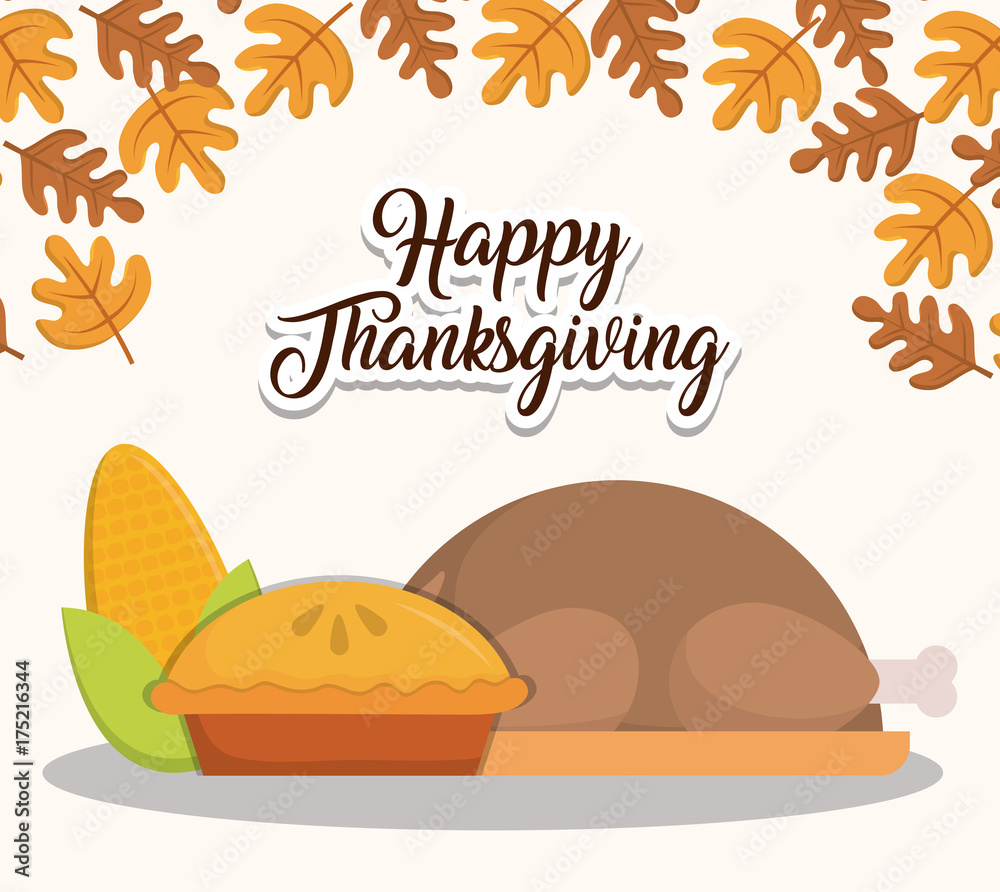 Chicken of happy thankgsgiving and autumn season theme Vector illustration Chicken of happy thankgsgiving and autumn season theme Vector illustration