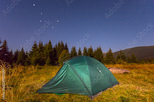 touristic camp at the night
