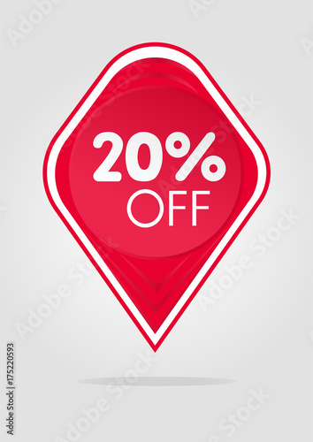 Special offer sale sticker 20 percent