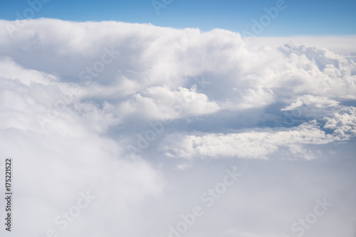 Fototapeta Naklejka Na Ścianę i Meble -  blue sky with the clouds from the plane view